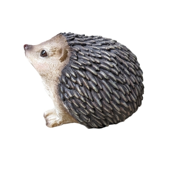 Hedgehog Lovers 2pc Gift Set Figurine Statue Decal Gift Present Porcupine Decor - Picture 4 of 8